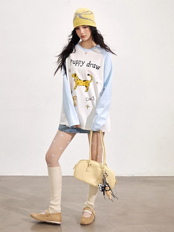 Dopamine Dog Print T-shirt