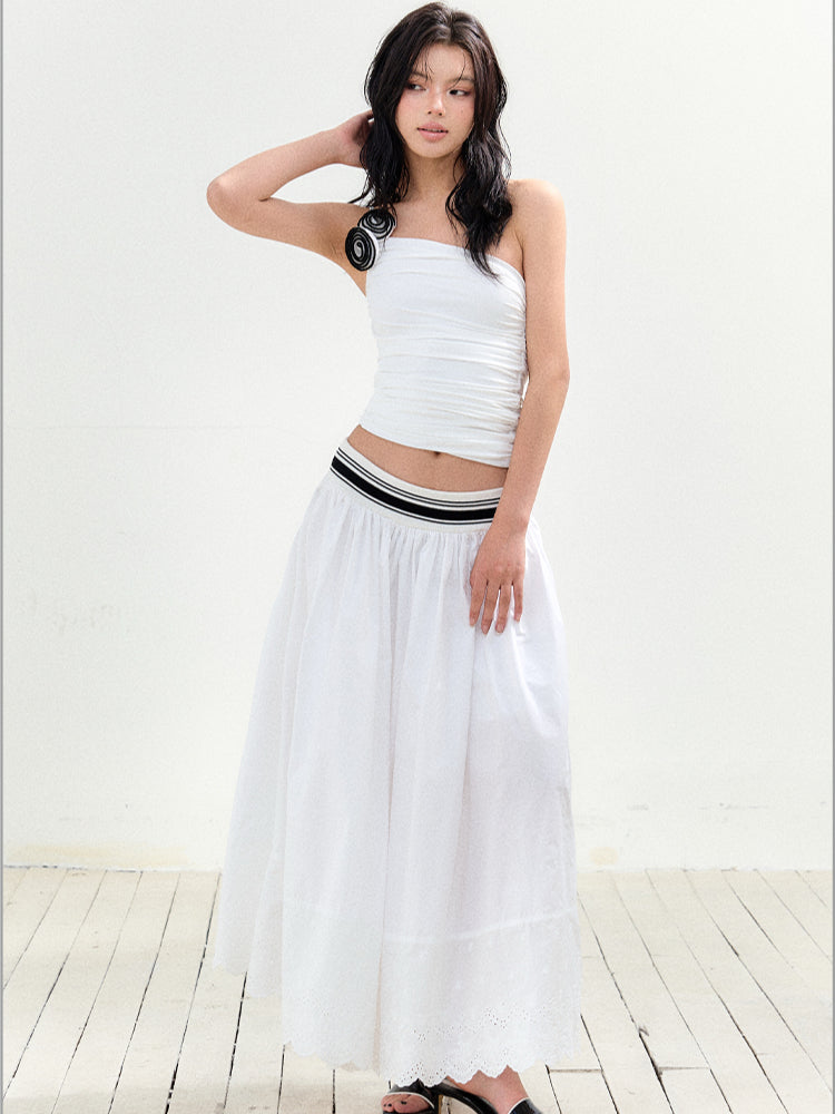 Striped Waistline Tutu Skirt - CHINASQUAD