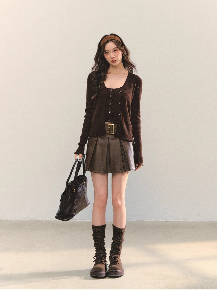 Ruffle Versatile Knitted Cardigans