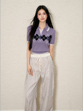 Color Block Polo Neck Short Sleeve T-shirt - CHINASQUAD