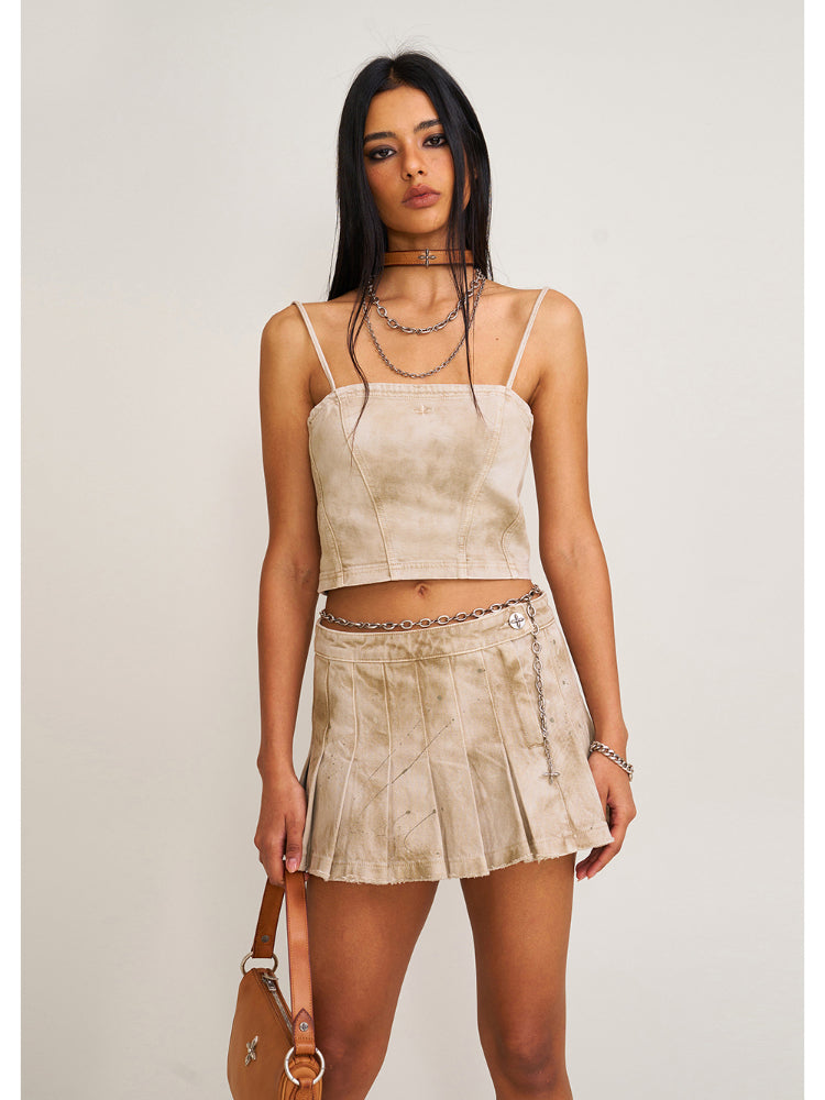 Compass Cross Leather Choker
