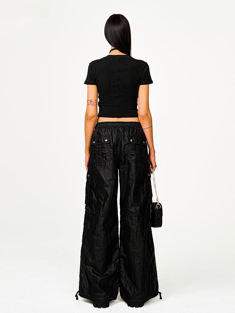 Black Lightning Wide-Leg Pants - CHINASQUAD