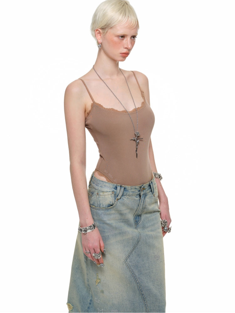 Lace Knit Bodysuit - CHINASQUAD