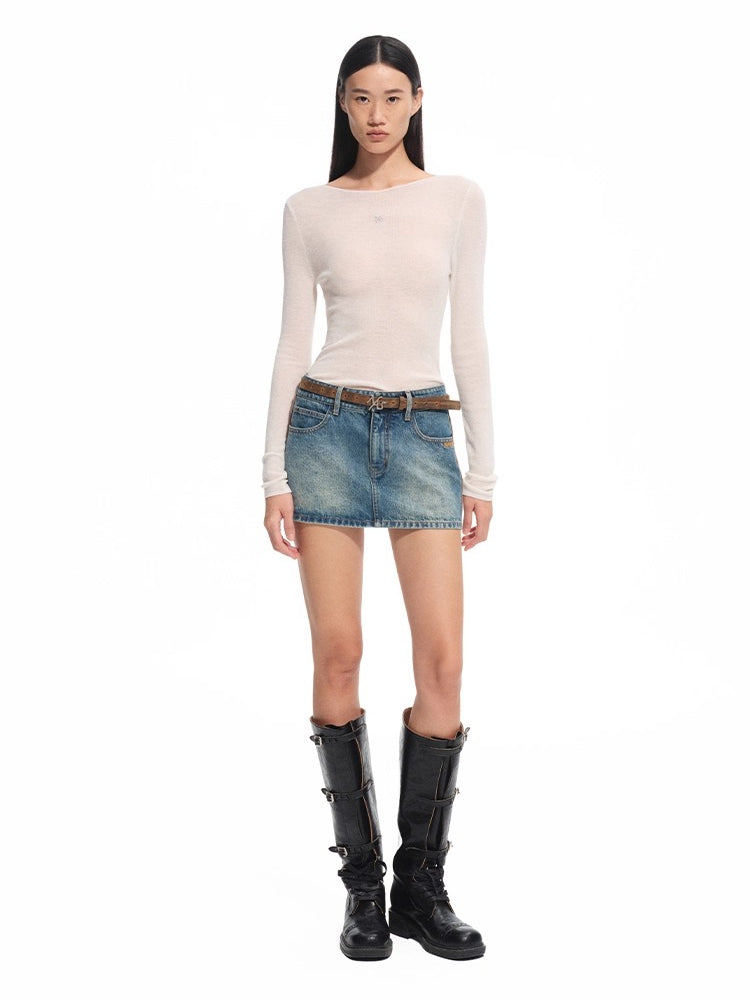 "Djembe Series" Meghan High-Neck Long-Sleeve Knit Sweater - CHINASQUAD