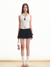 High-Waisted A-Line Short Denim Skirt - CHINASQUAD