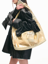 Pure Cotton Twill Denim Large Capacity Foldable Crescent Bag - CHINASQUAD