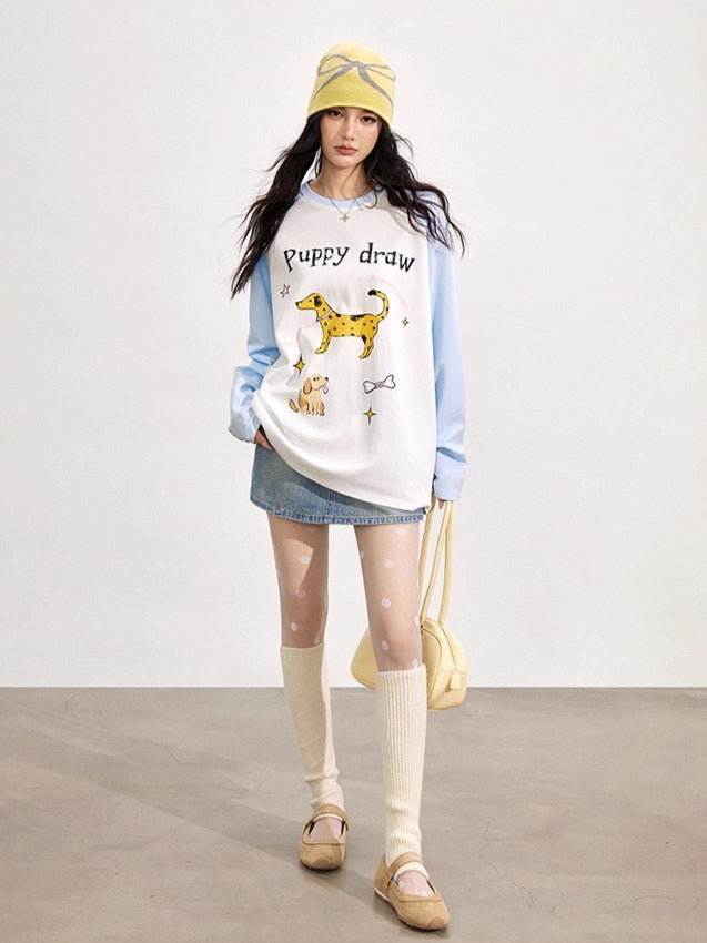 Dopamine Dog Print T-shirt - CHINASQUAD