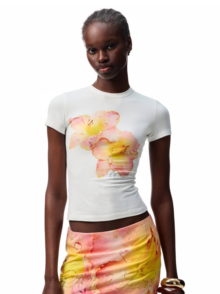 Floral All-Over Print Bodycon Mini Skirt - CHINASQUAD