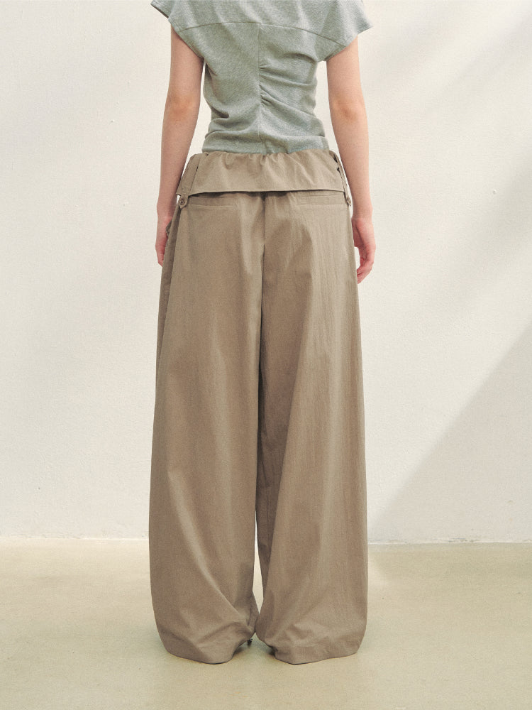 Ruffled Waist Casual Pants - CHINASQUAD