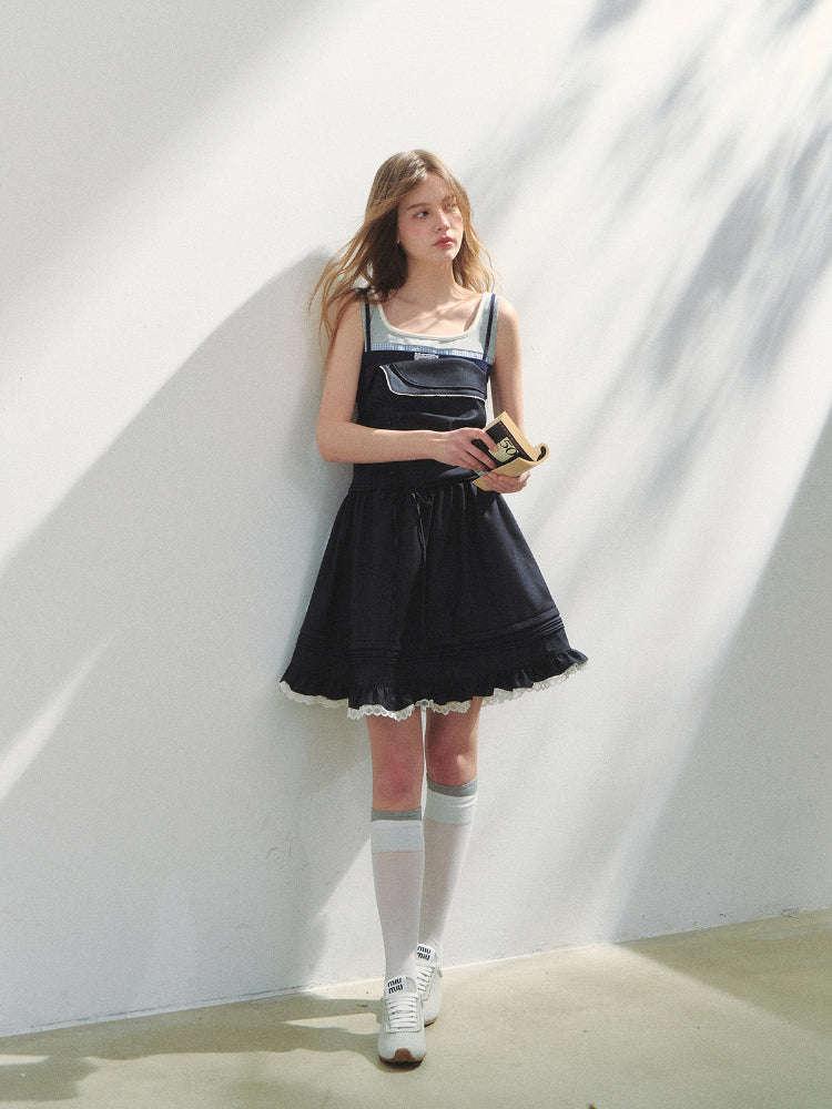 Preppy Strapless Dress - CHINASQUAD