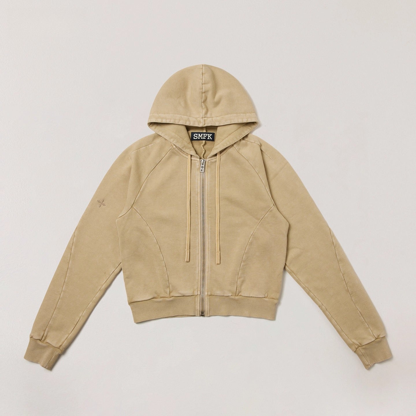 Wild Vintage Zip-up Cropped Hoodie