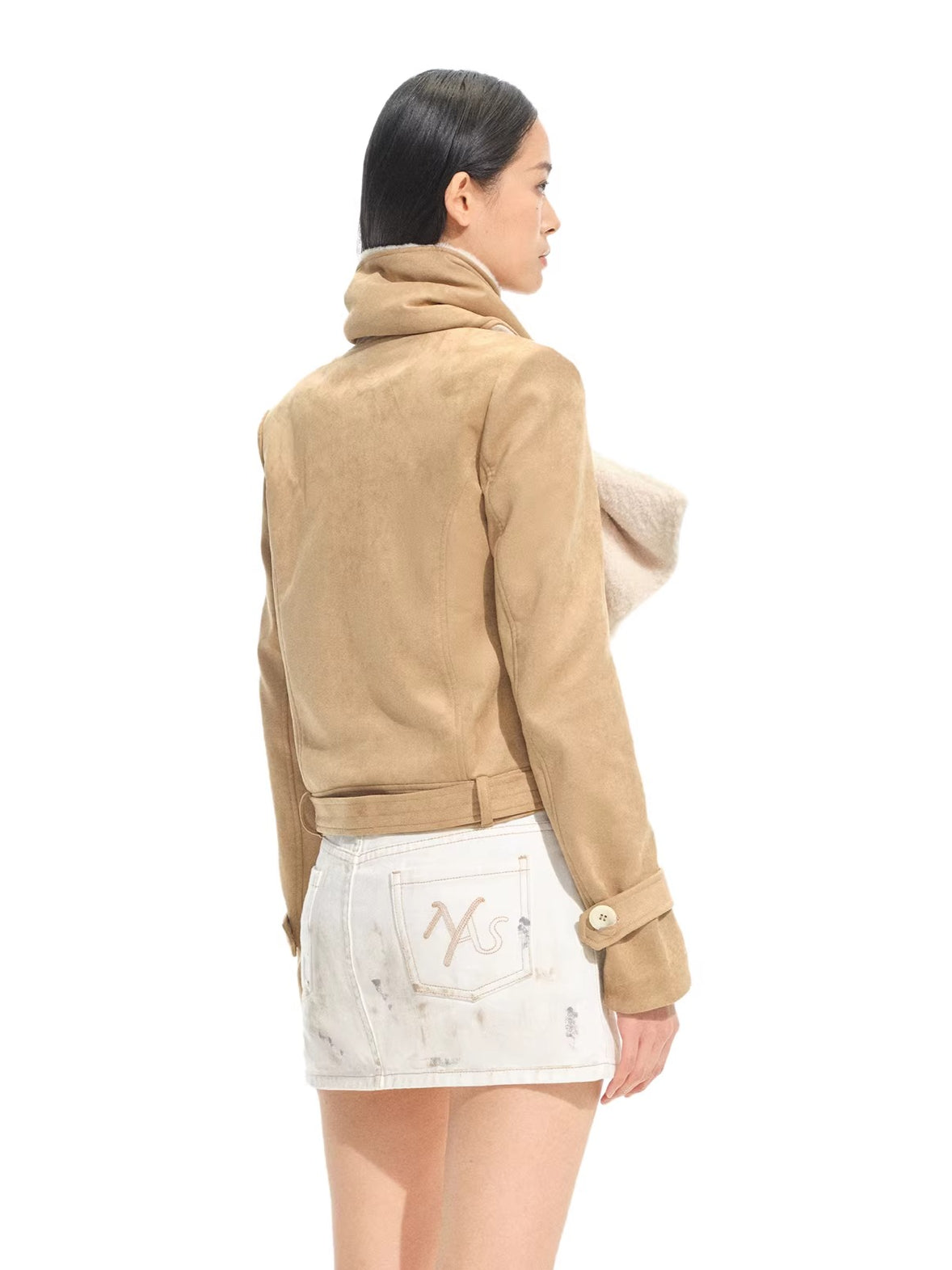 Maddie Shawl Faux Shearling Jacket