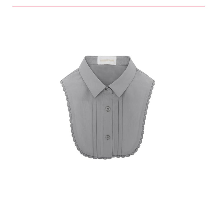 Ruffled Cotton Detachable Collar - CHINASQUAD