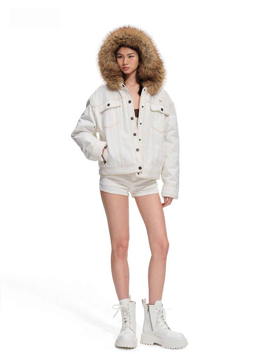 Polar High-Stretch Denim Shorts