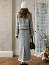 Galaxy Embroidered Wool Tweed Coat & Skirt Set - CHINASQUAD