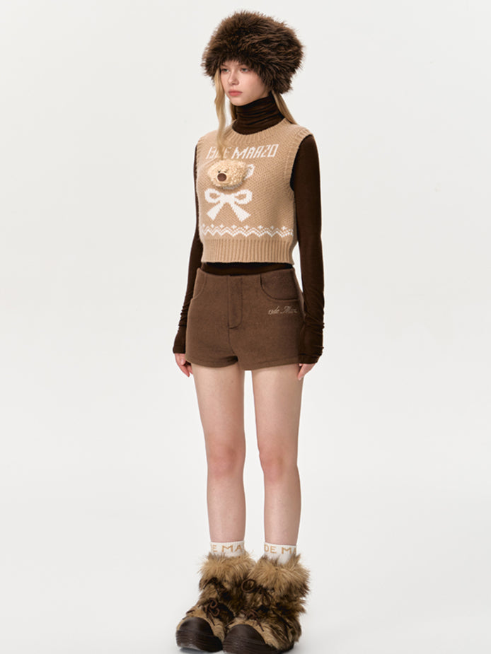 Brown & Gray Cassimere Pocket Shorts - CHINASQUAD