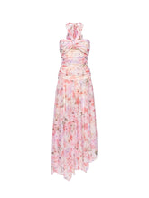 Evelyn Floral Ribbon Neckline Hollow-out Dress - CHINASQUAD