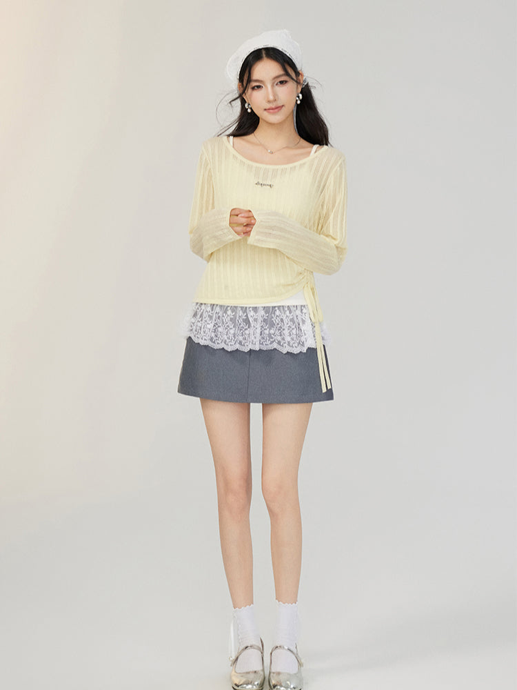 Hollow Irregular Lyocell Top - CHINASQUAD