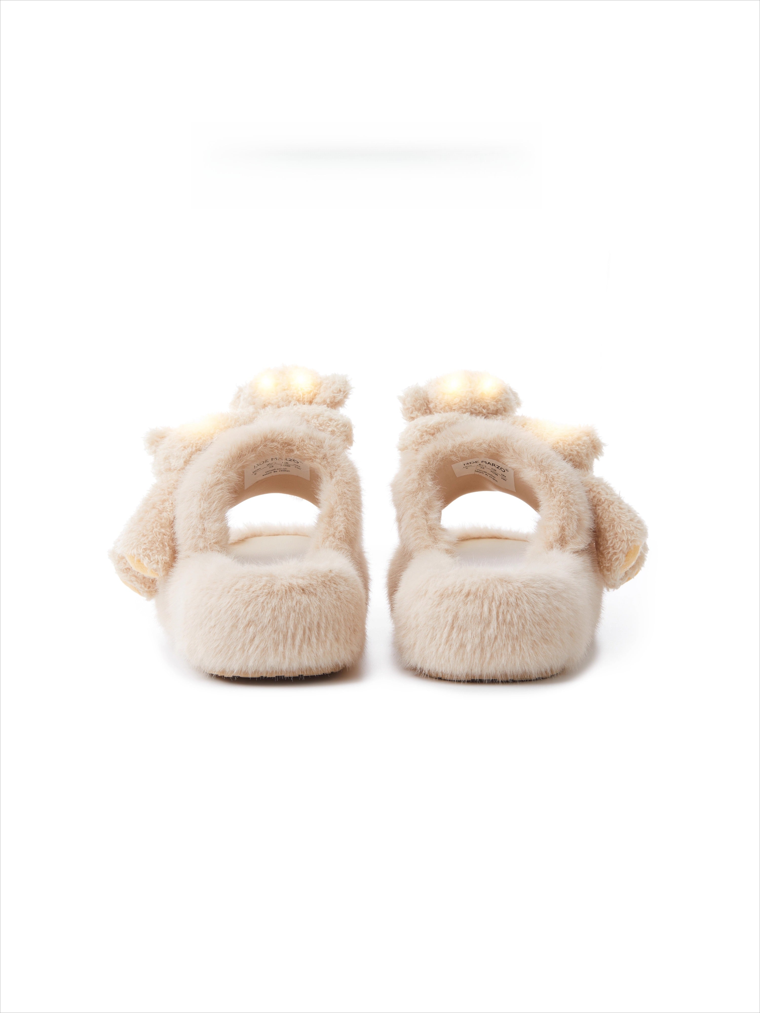 Plush Glow Doll Slide Sandals