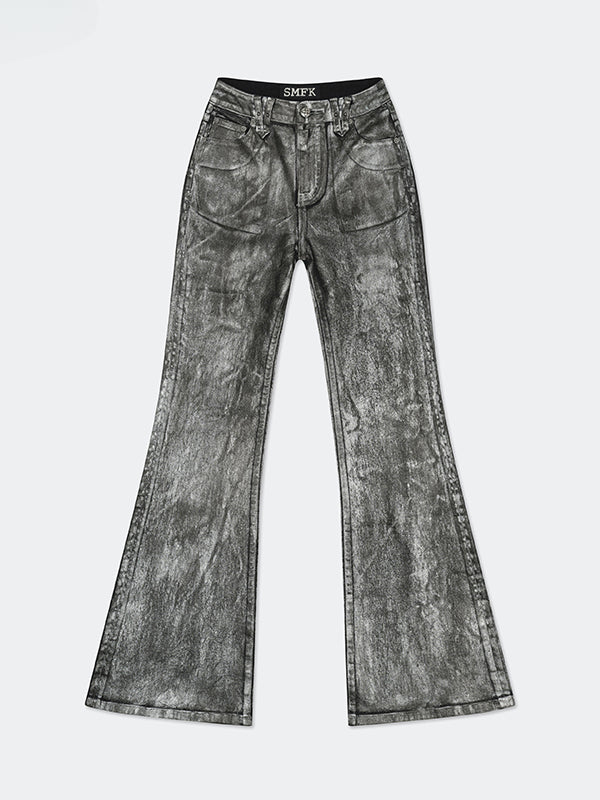 Mirage Star Cloud Elastic Flare Jeans - CHINASQUAD