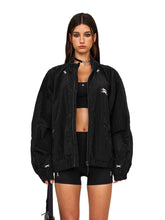 Silver & Black Loose Oversized Sports Jacket - CHINASQUAD