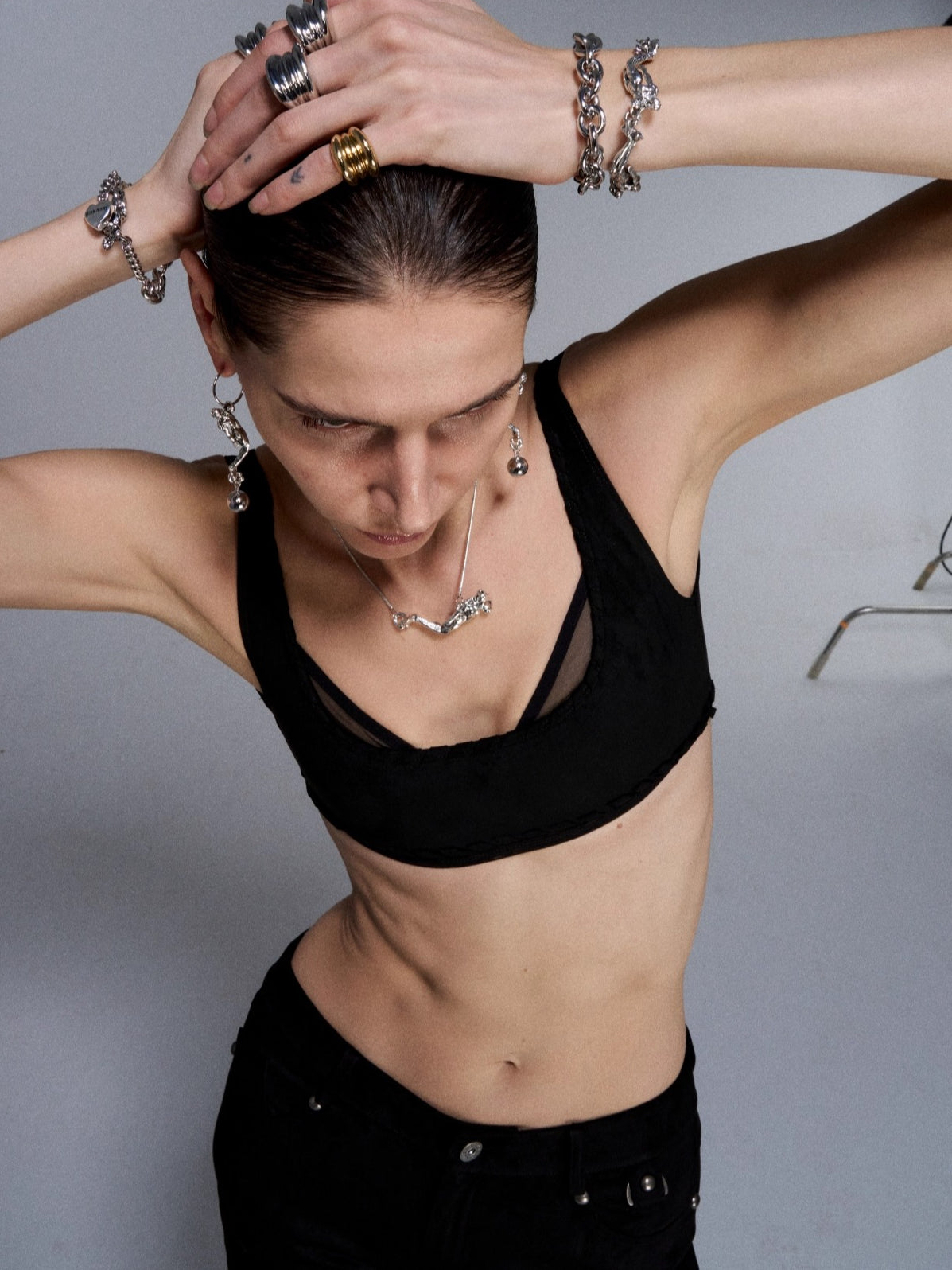 Silver Reshaped Romance Vintage Mermaid Link Bracelet - CHINASQUAD