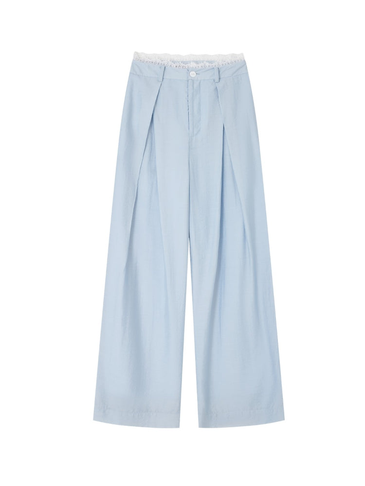 Suit Pleated Wide-Leg Pants - CHINASQUAD