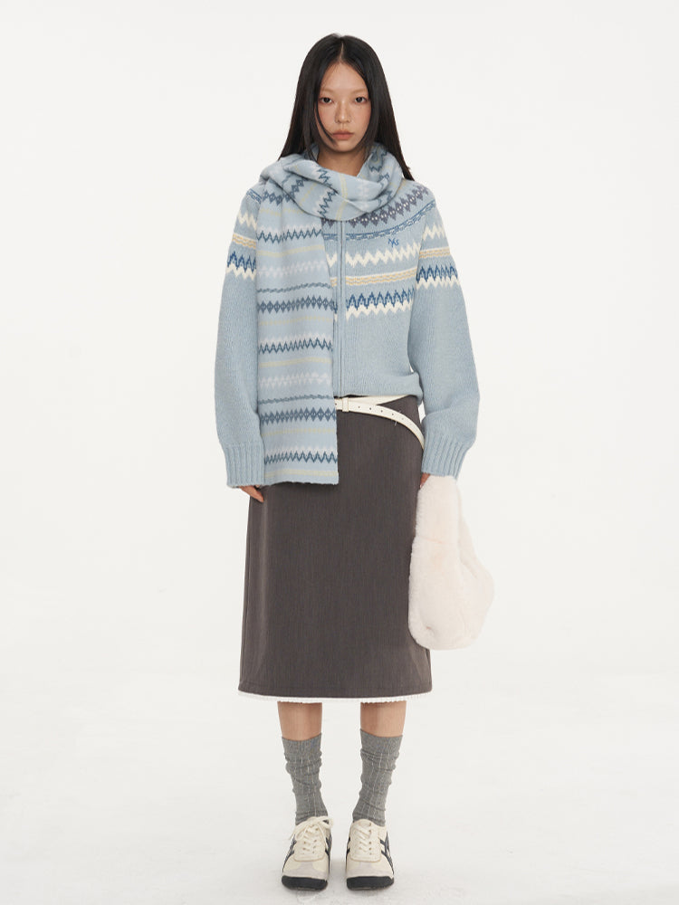 Fair Isle Wool Cardigan - CHINASQUAD