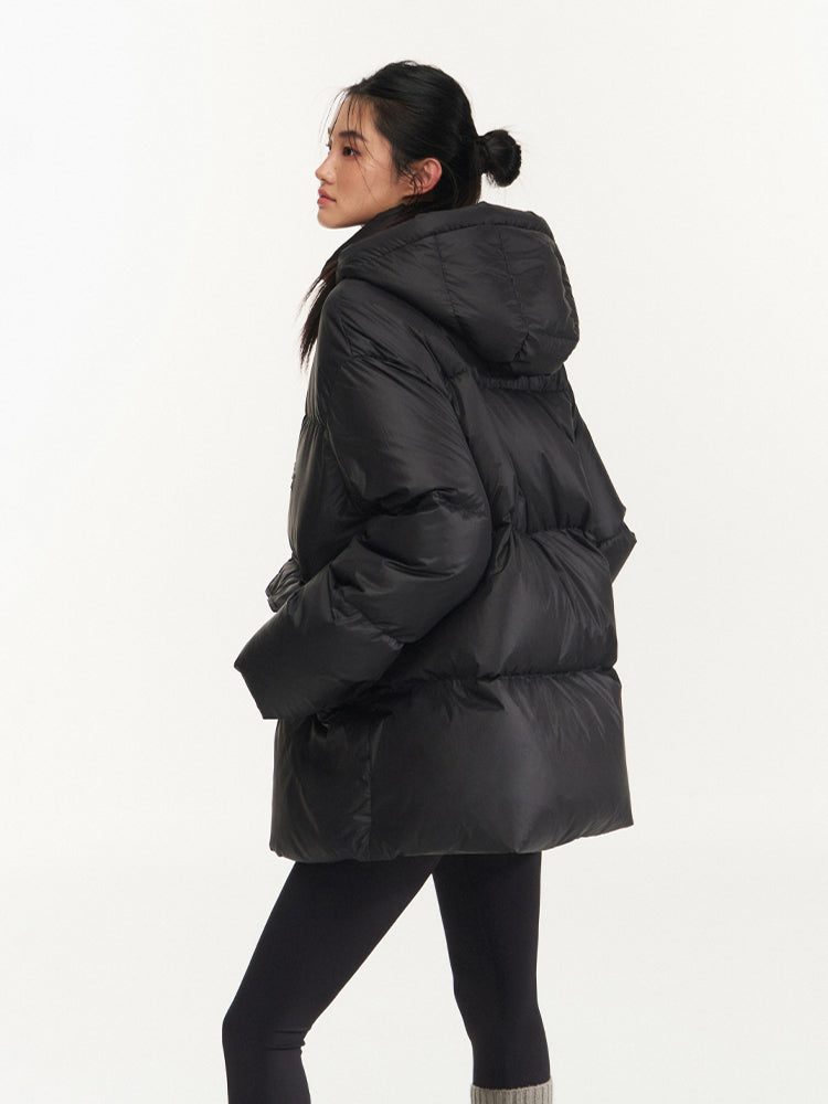 White Duck Down Hooded Jacket - CHINASQUAD