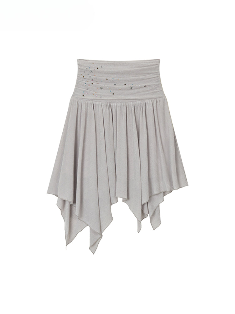 Star Beaded Ruffled Bandeau & Skirt Set - CHINASQUAD