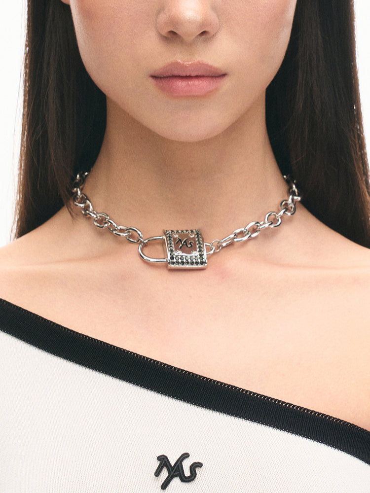 Light Luxury Rhinestone Vintage Adjustable Lock Chain - CHINASQUAD