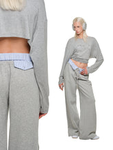Patchwork Wide-leg Sweatpants - CHINASQUAD
