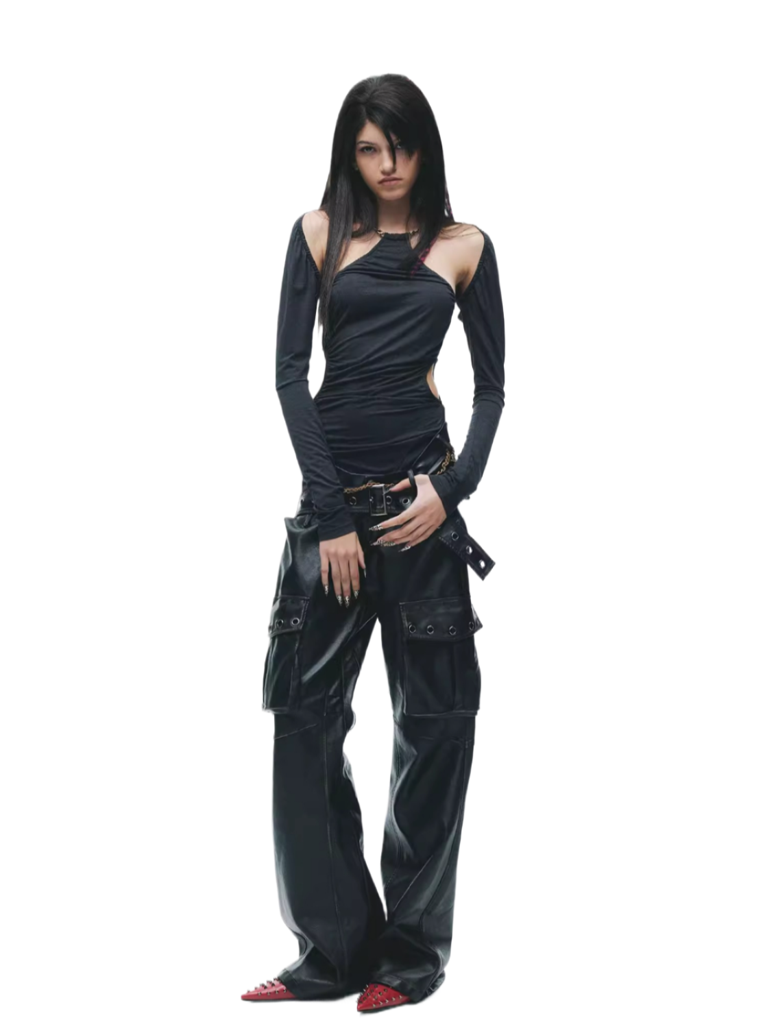 Y2K Convertible Halter Layered Two-Piece Top