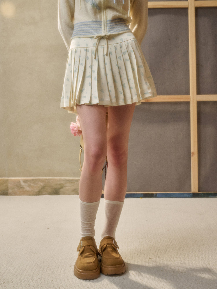 Mohair and Satin Cardigan & Skirt Set - CHINASQUAD