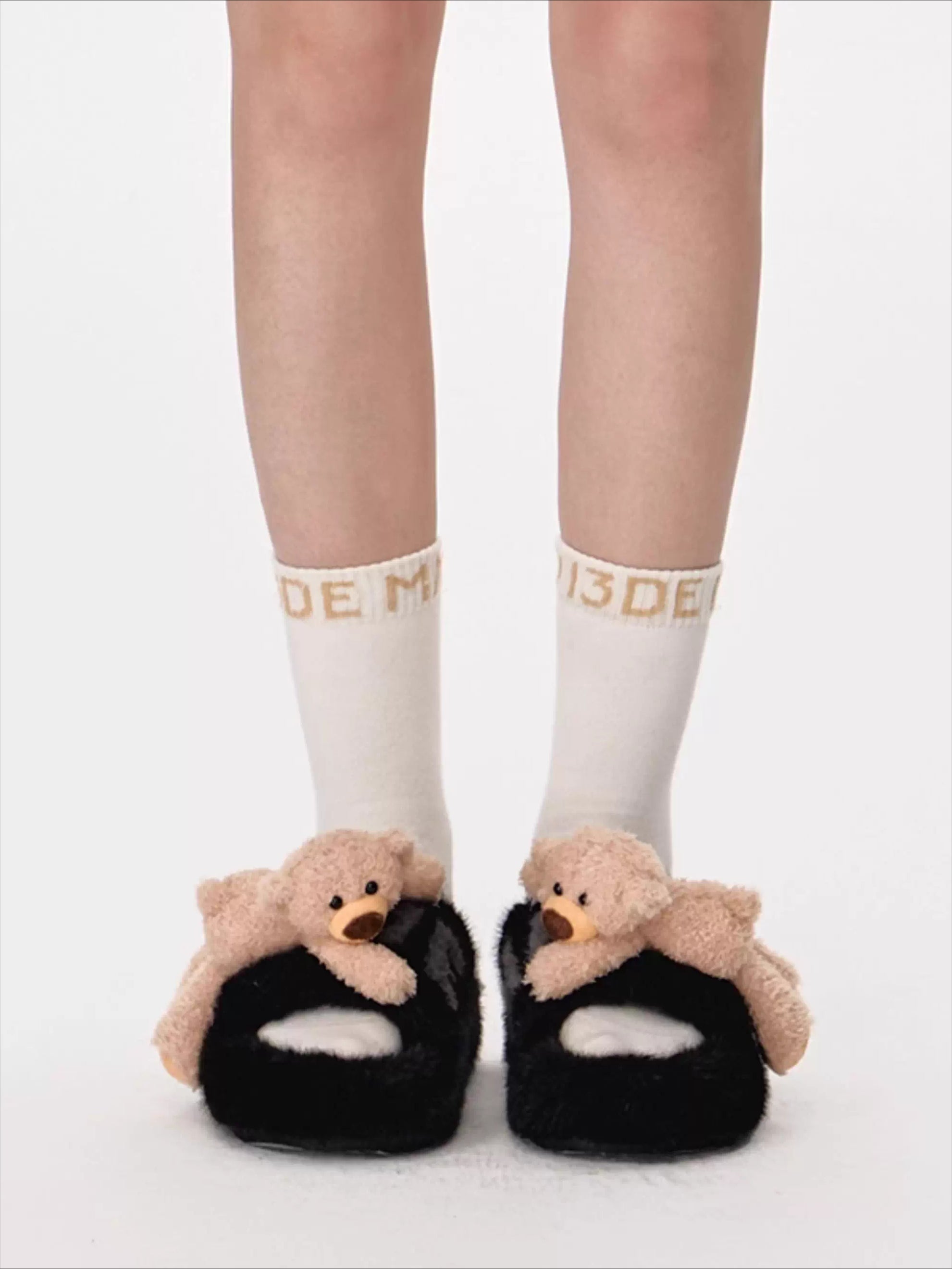 Plush Glow Doll Slide Sandals