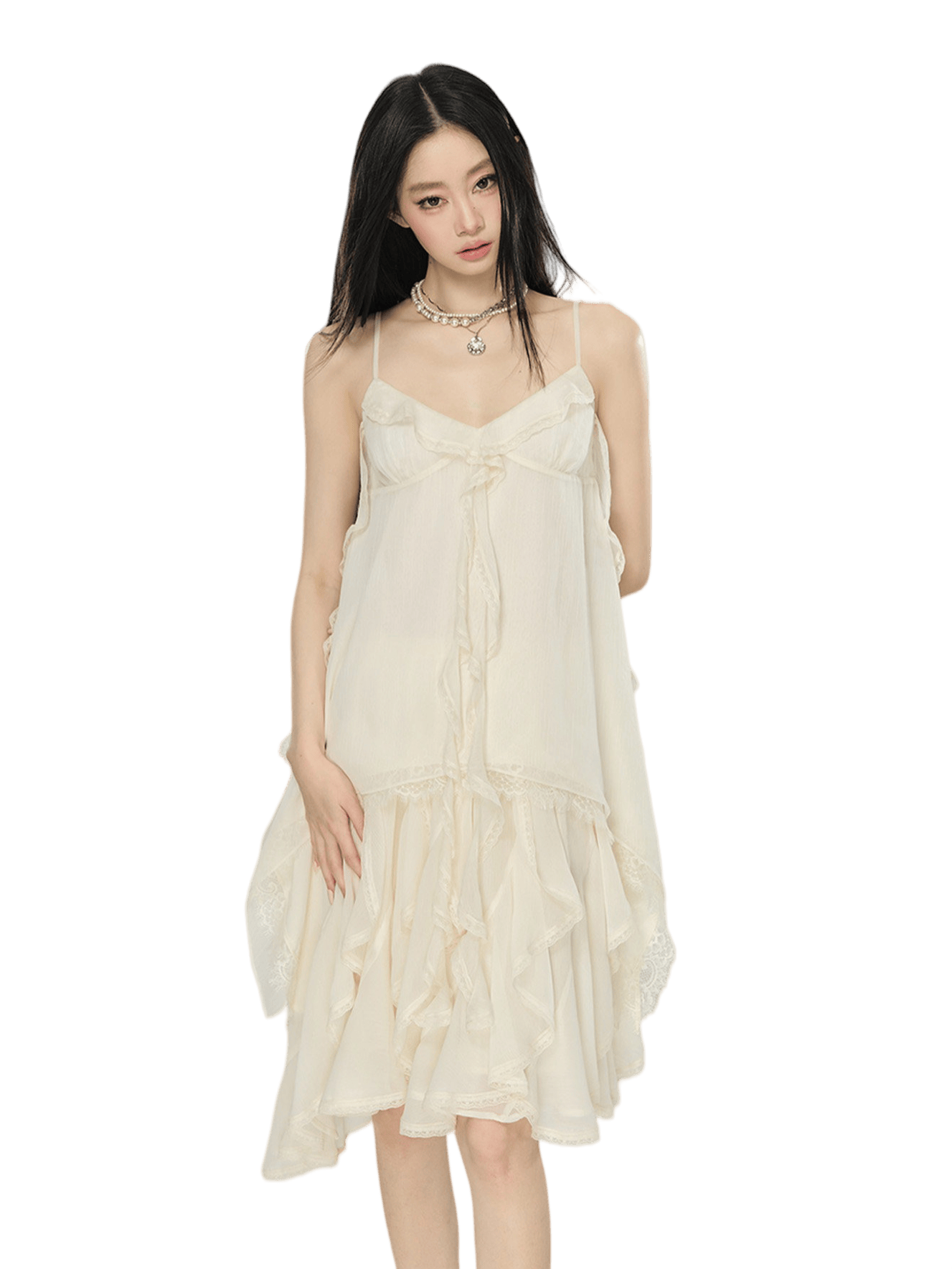 Chiffon Camisole and Skirt Two-Piece Set