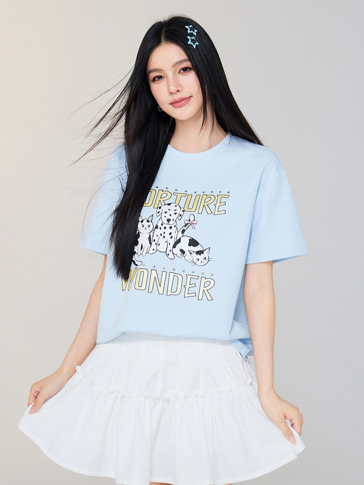 High - waist A - line Slimming Puff Skirt