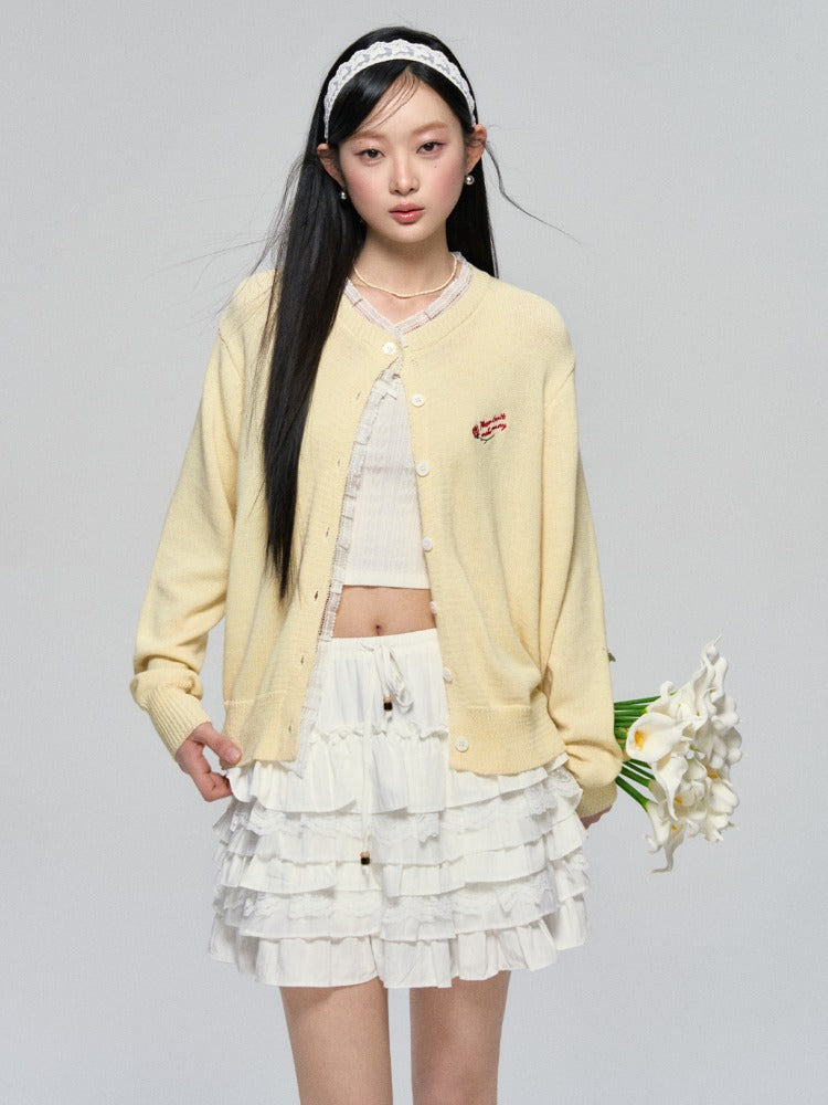 Layered Lace Pearl Trim Ballet Skirt - CHINASQUAD