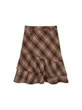 Plaid Irregular Layered Skirt - CHINASQUAD