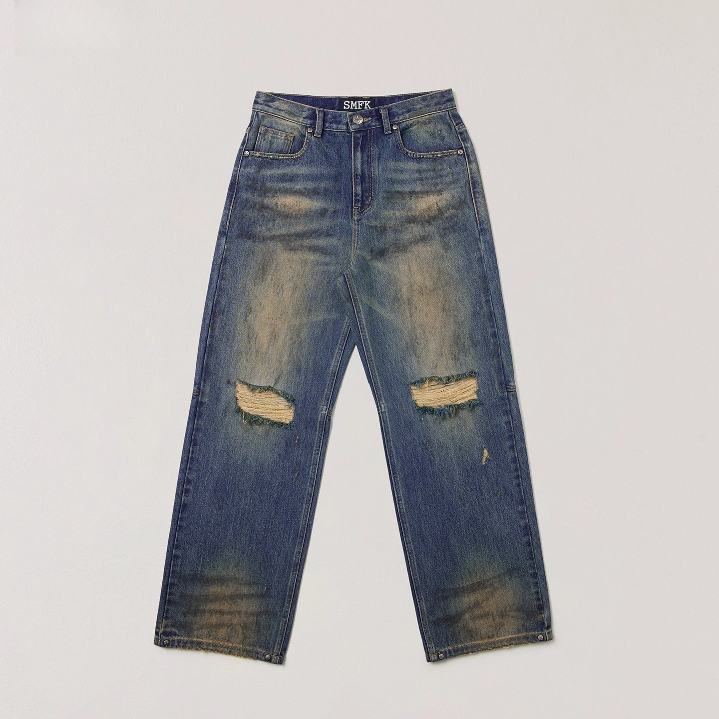 Desert Relic Straight-Leg Distressed Jeans