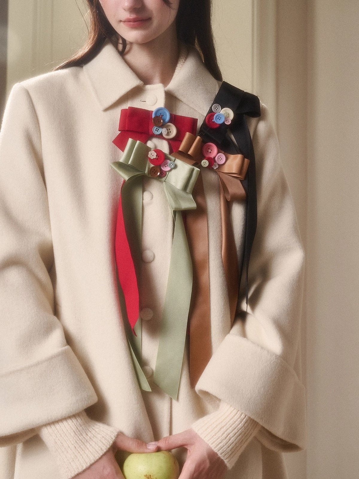 Playful Winter 100% Wool Cape Coat