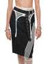 Striped Panel Midi Pencil Skirt - CHINASQUAD