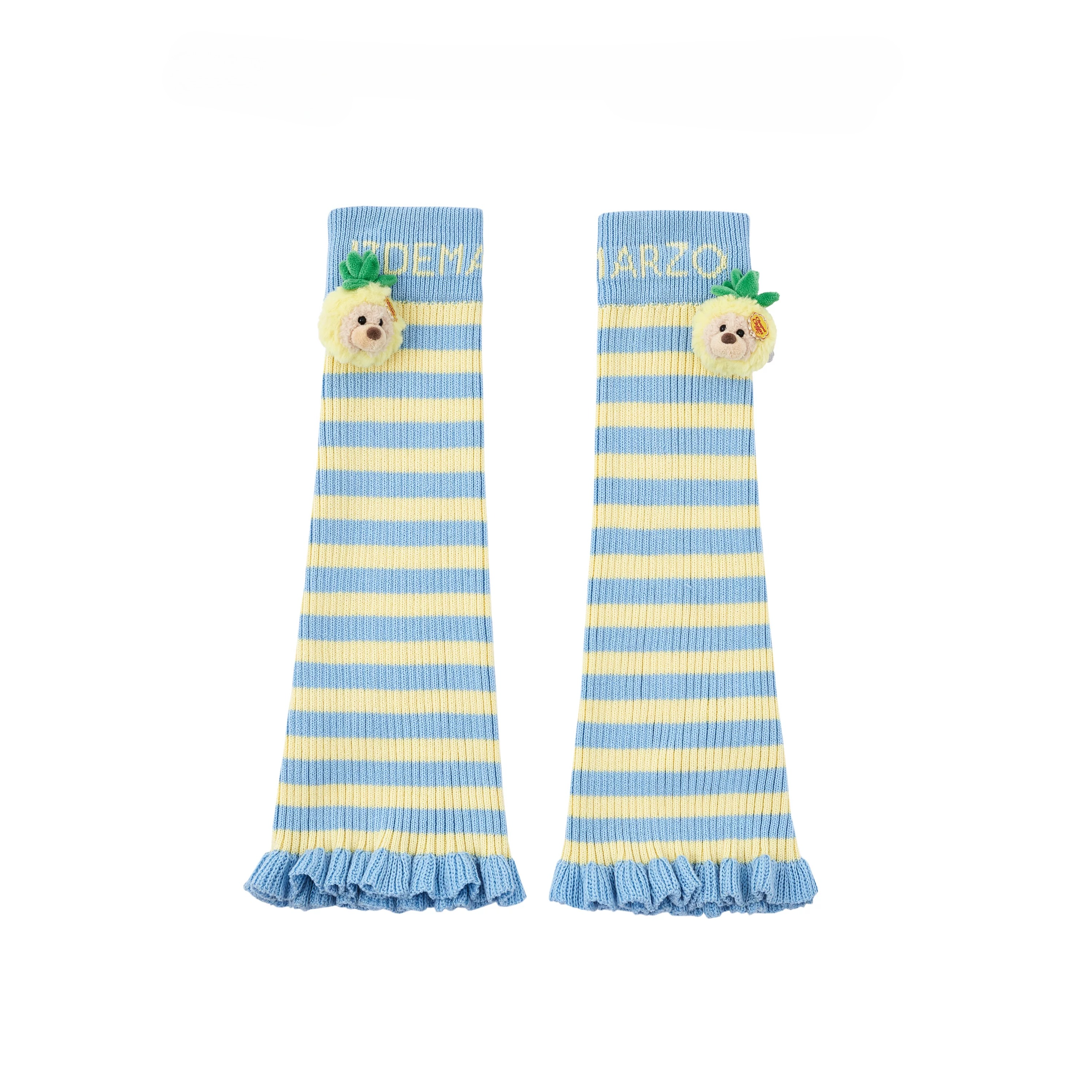 Bear Rainbow Ribbed Leg Warmers