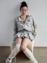Polka Dot Spliced Zip-up Hoodie - CHINASQUAD