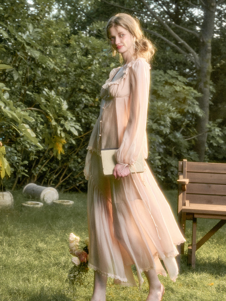 Tencel Elegant Retro Shirt & Skirt Set - CHINASQUAD