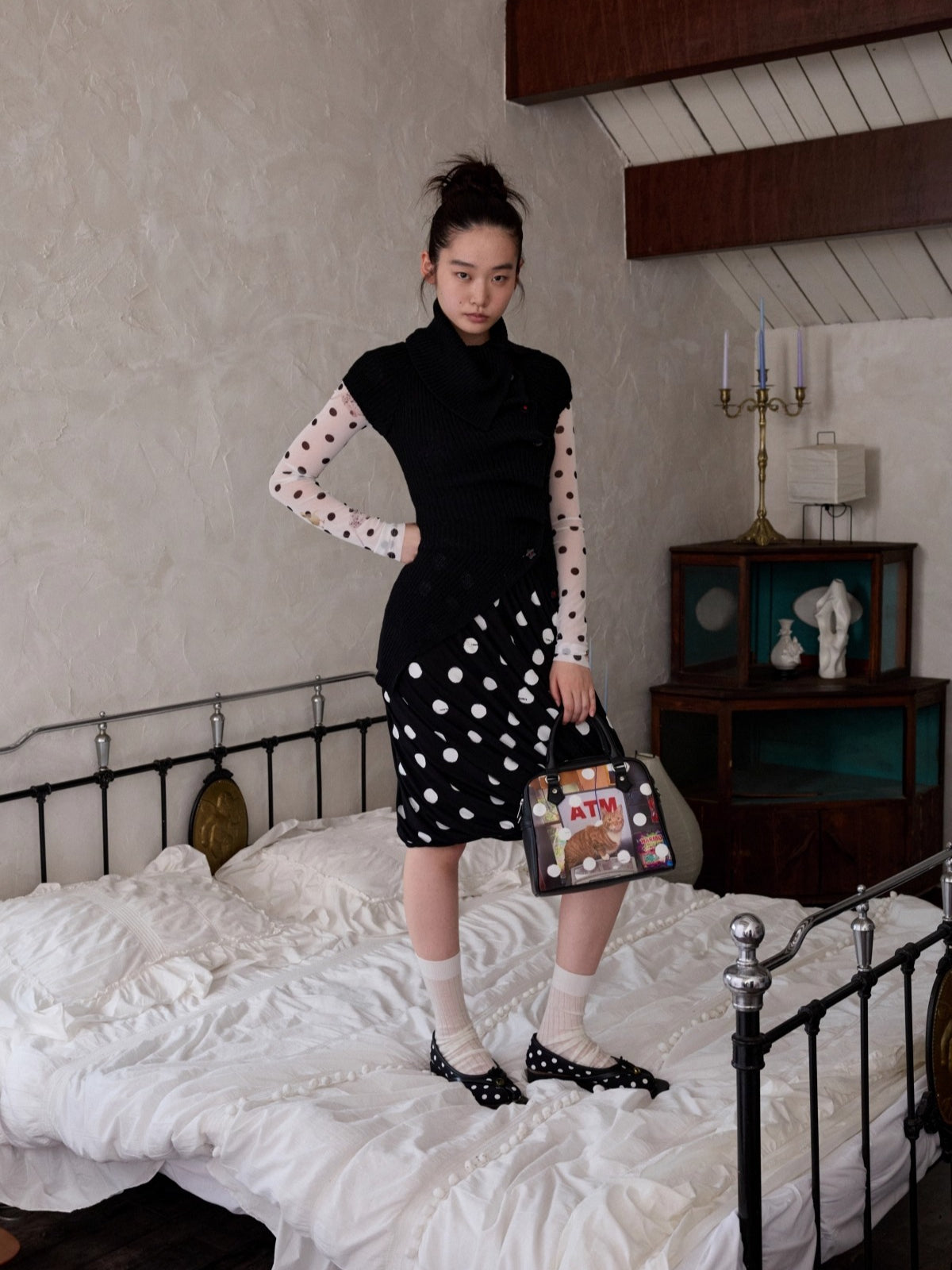 Asymmetric Neck Wool Blend Cardigan - CHINASQUAD