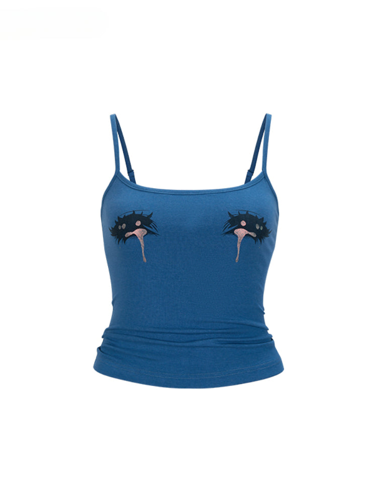 Fun Big Eye Tear Drop Tank Top - CHINASQUAD