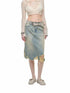 Washed Denim Skirt - CHINASQUAD