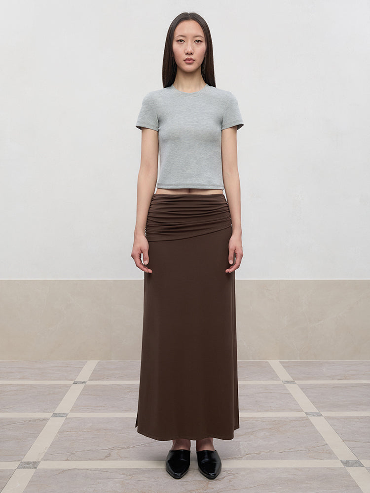 Regular-Shoulder Round Neck Short-Sleeve T-Shirt