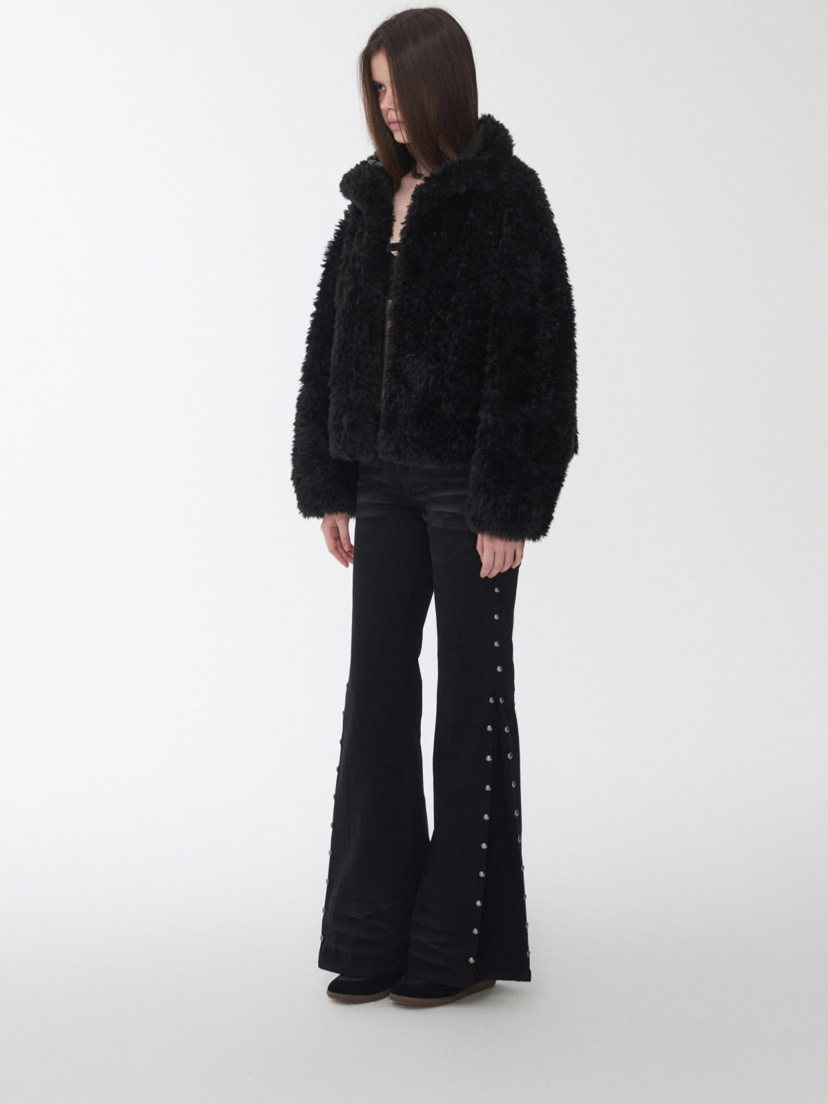 Shearling Reversible Suede Short Jacket